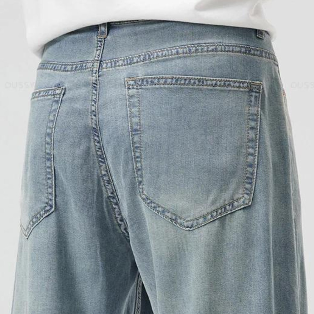 Relaxed straight-leg summer casual trousers for women | Linen -10