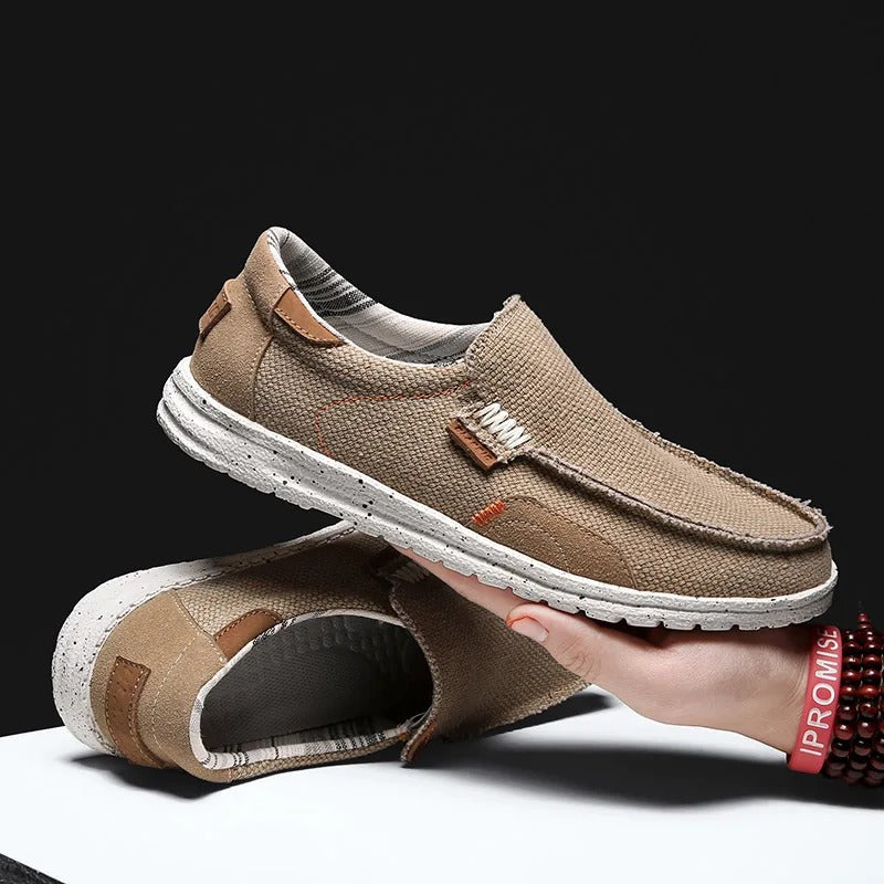 Classic canvas slip-on everyday shoes for men | Dockstone -9