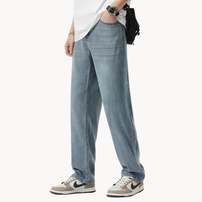 Relaxed straight-leg summer casual trousers for women | Linen -11