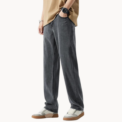 Relaxed straight-leg summer casual trousers for women | Linen -12