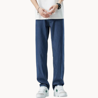 Relaxed straight-leg summer casual trousers for women | Linen -7