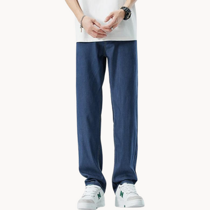 Relaxed straight-leg summer casual trousers for women | Linen -7
