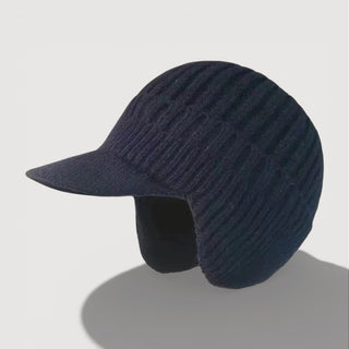 Cosy knitted ear-flap winter hat for women | Antonia -4
