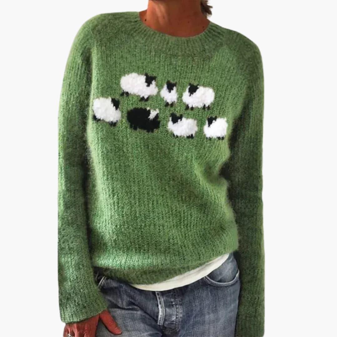 Textured round-neck knit everyday jumper for women | Marielle -2