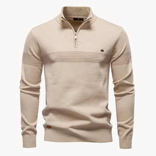 Heritage stripe cosy knit jumper for men | Durham -3