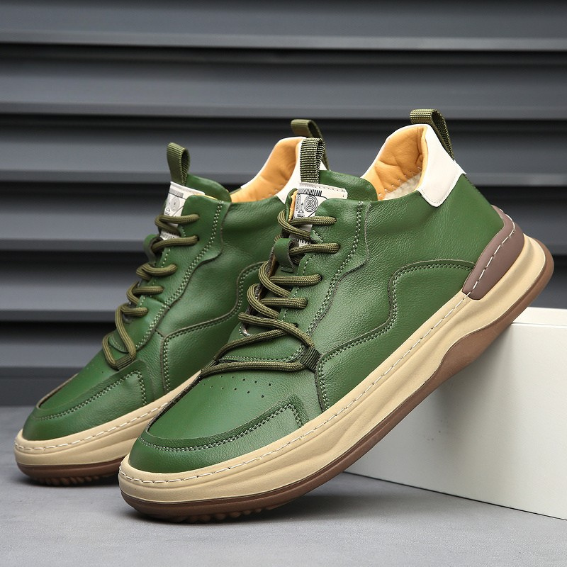 Italian genuine leather premium trainers for men | Marco Italiana -2