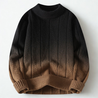 Elegant ombre gradient knit sweater for women | Dawn -2