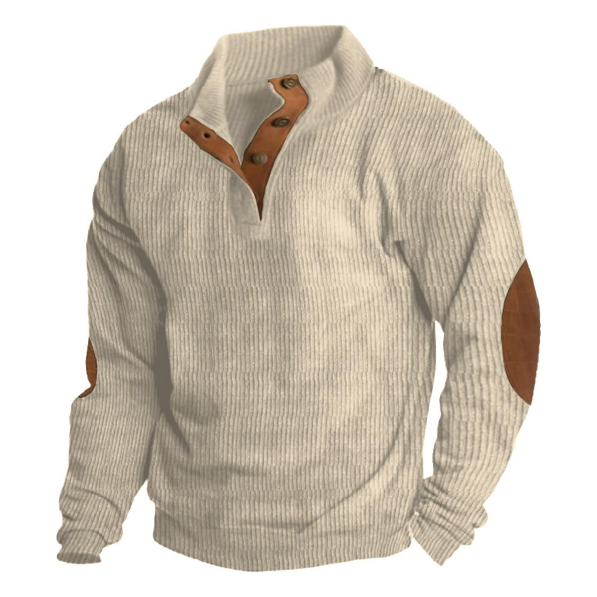 Calderon | Men's Corduroy Quarter Button Sweatshirt