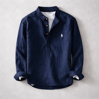 Relaxed everyday henley shirt for men | Osaka -1
