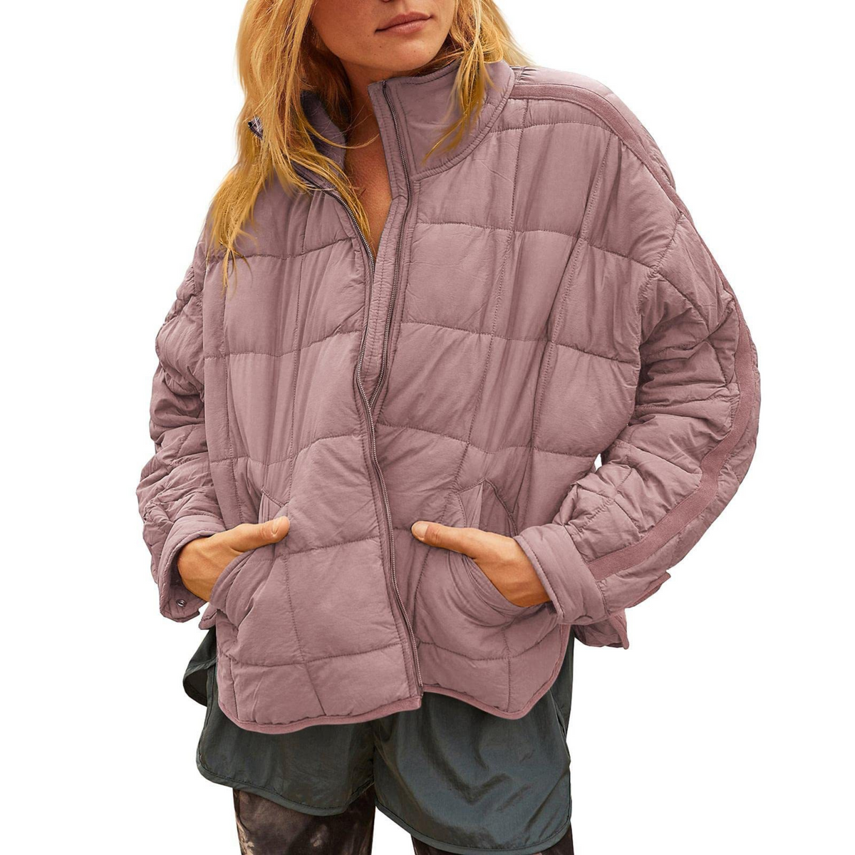 Lightweight compact zip puffer jacket for women | April -4
