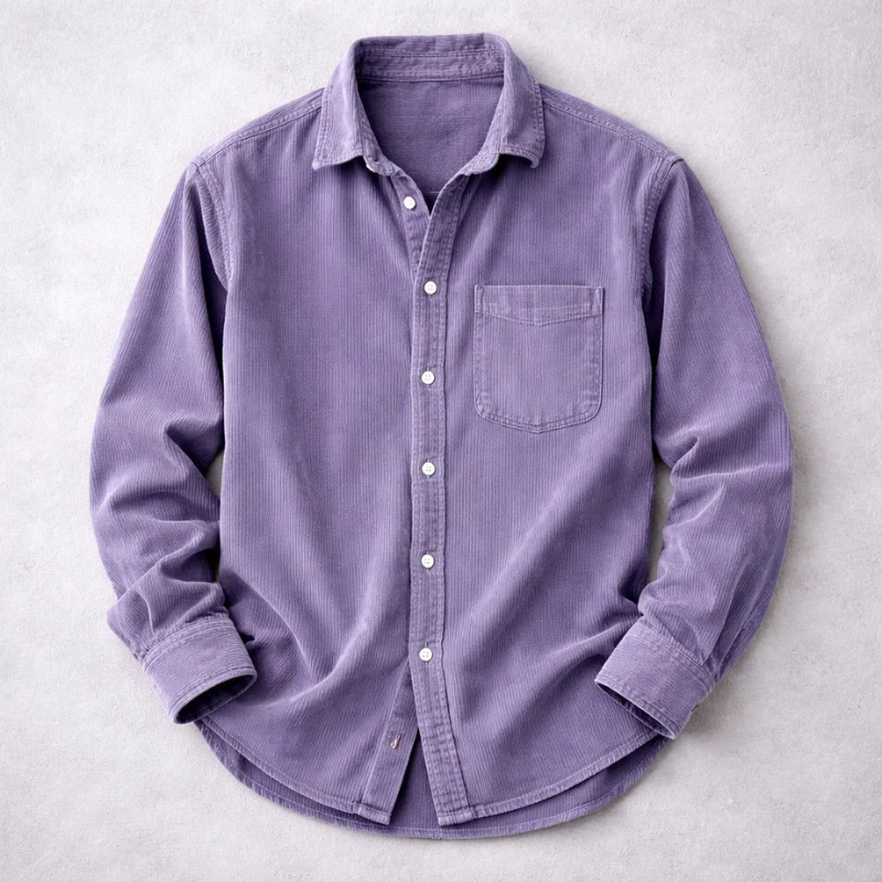 Classic corduroy casual shirt for men | Hudson -3