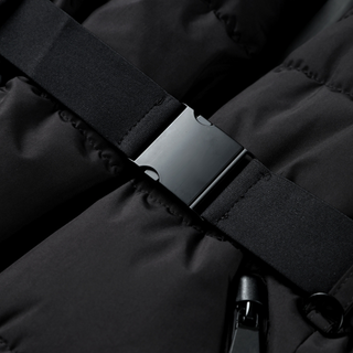 Belted insulated everyday puffer jacket for women | Aria Frost -5