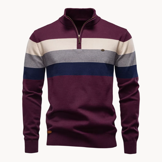Soft quarter-zip cosy everyday jumper for men | Burk -10