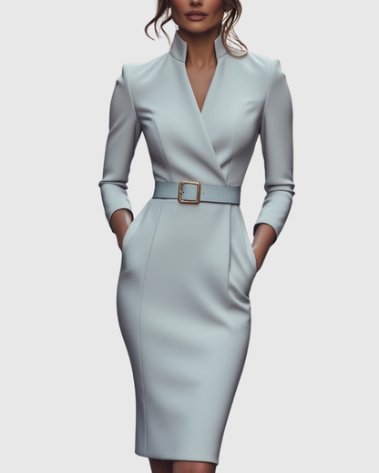 Elegant everyday midi dress for women | Claribel -10