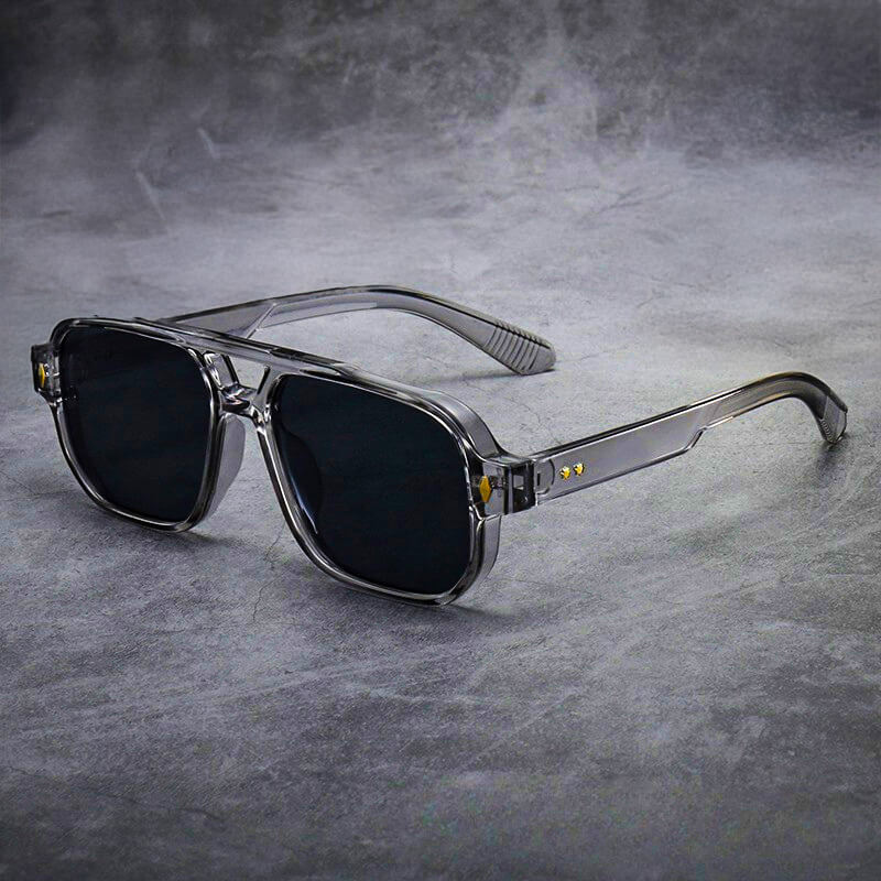 Oversized bold-frame tinted sunglasses for men | Mason -3