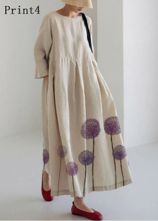 Apricot Patchwork Pocket Spring Dress for Women | Marielle