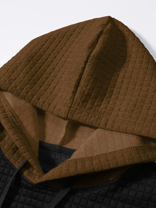 Tavren | Men's Textured Color Block Pullover Hoodie