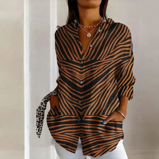 Classic vintage everyday casual blouse for women | Ellaine -3