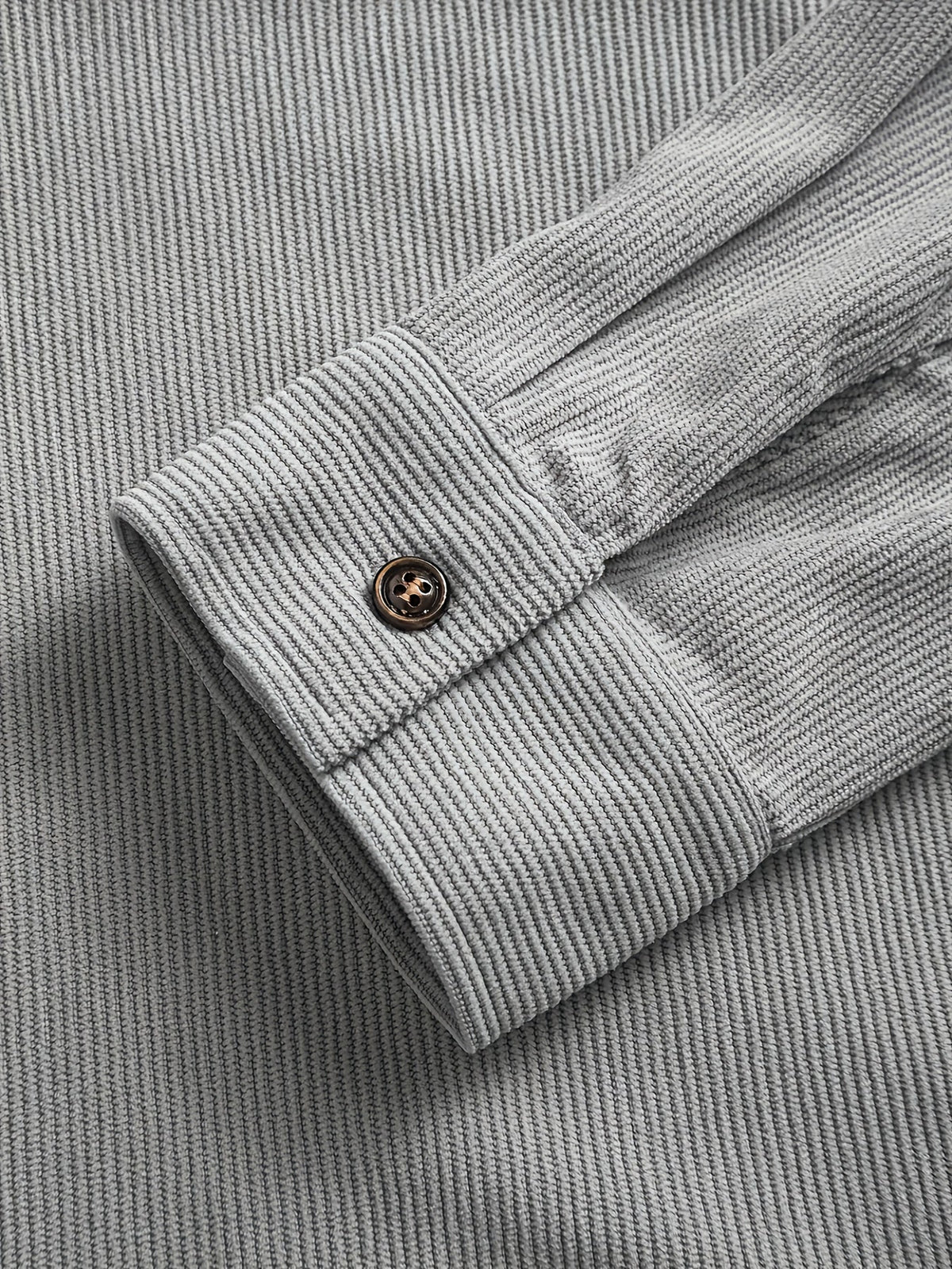 Textured casual button-up overshirt for men | Ellison Cord -11