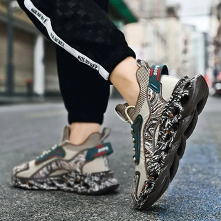 Street-style splattered-sole everyday trainers for men | Rebel Pulse -7