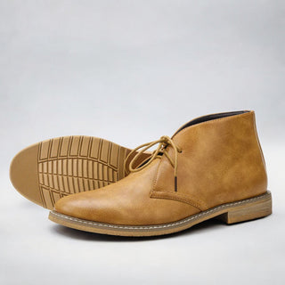 Haverin | Men's Leather Chukka Boots with Padded Insole