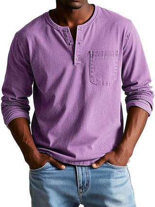 Classic vintage long-sleeve everyday shirt for men | Theodore -5
