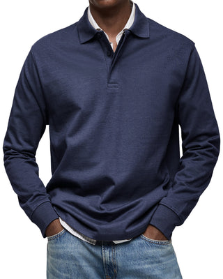 Classic long-sleeve everyday polo shirt for men | Wilson -2