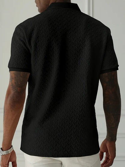 Textured casual everyday polo shirt for men | Ellison -6