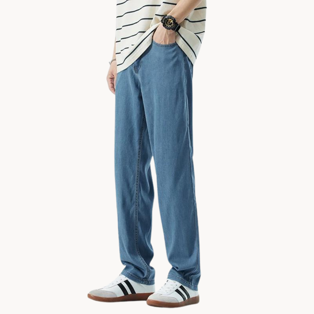 Relaxed straight-leg summer casual trousers for women | Linen -4
