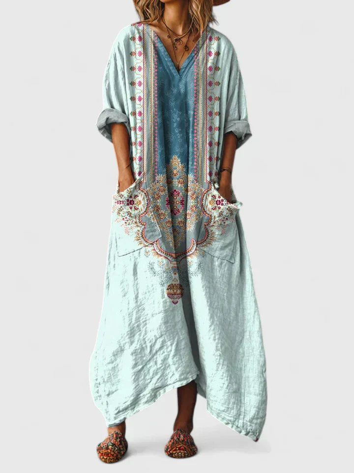 Classic relaxed elegant occasion dress for women | Mariana -8
