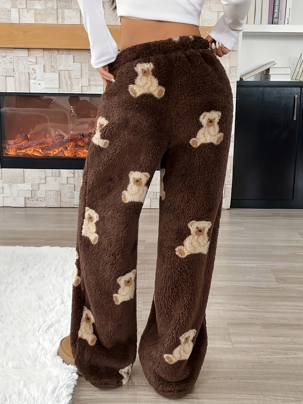 Coco | Women's Teddy Fleece Wide Leg Sweatpant
