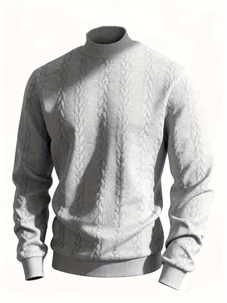Lorven | Men's Textured High Neck Ribbed Sweatshirt