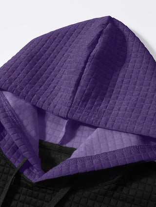Tavren | Men's Textured Color Block Pullover Hoodie