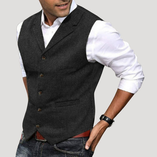 Tweed smart casual tailored waistcoat for men | Tweed -1