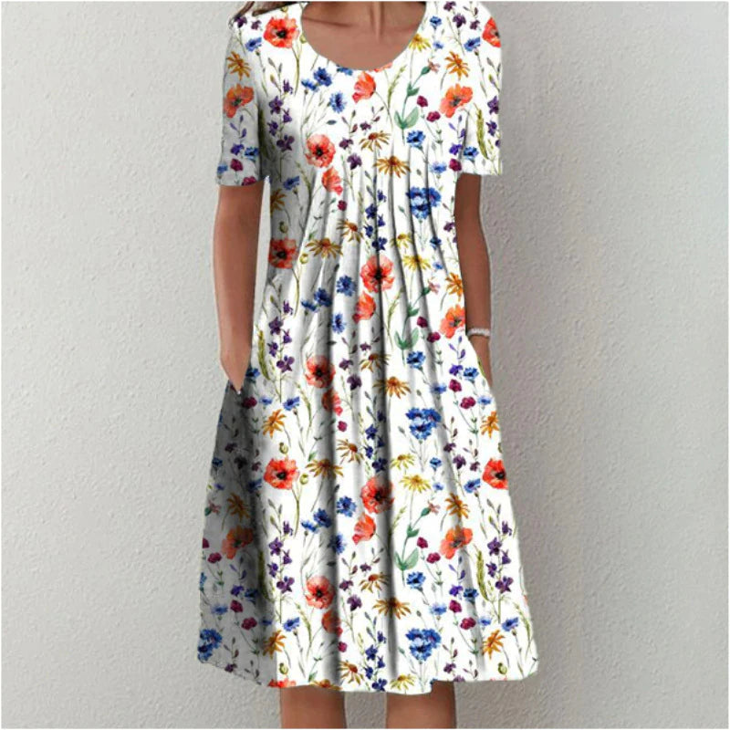 Comfortable tummy-coverage everyday dress for women | Gigi -1