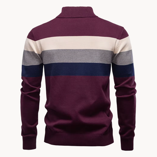 Soft quarter-zip cosy everyday jumper for men | Burk -19