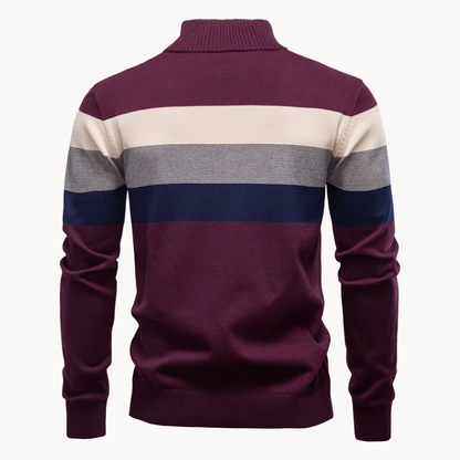 Soft quarter-zip cosy everyday jumper for men | Burk -19