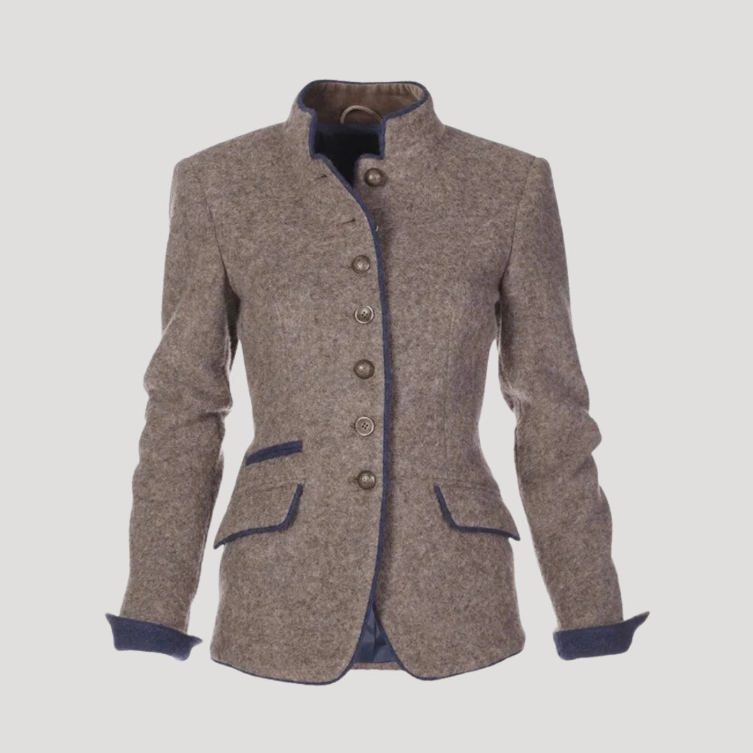 Fitted tweed country blazer for women | Tweedley -4