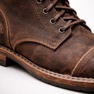 Corvane | Men's Leather Lace Up Ankle Combat Boots