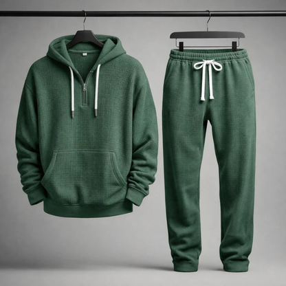 Relaxed waffle-knit matching set for men | Hudson -5
