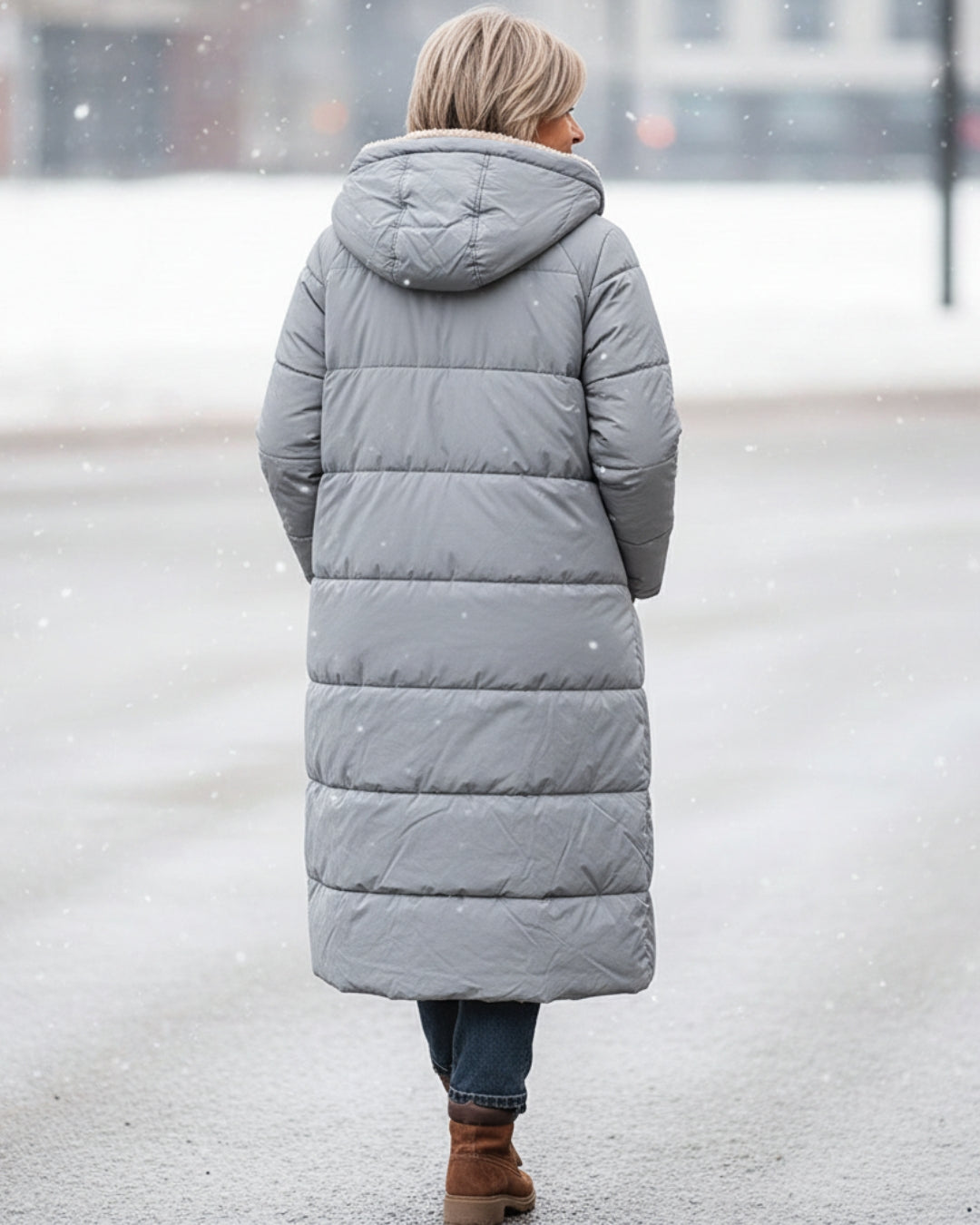 Cosy sherpa hooded winter coat for women | Eleanor -18