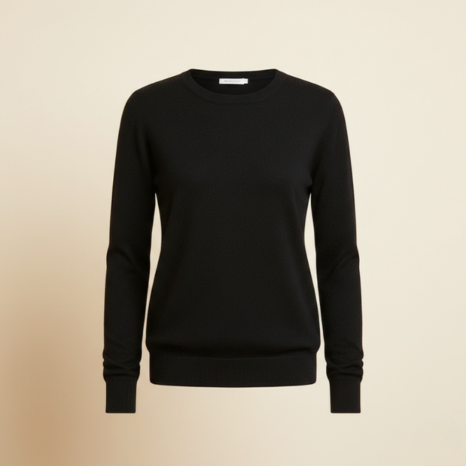 Classic round-neck timeless everyday jumper for women | Alina -1