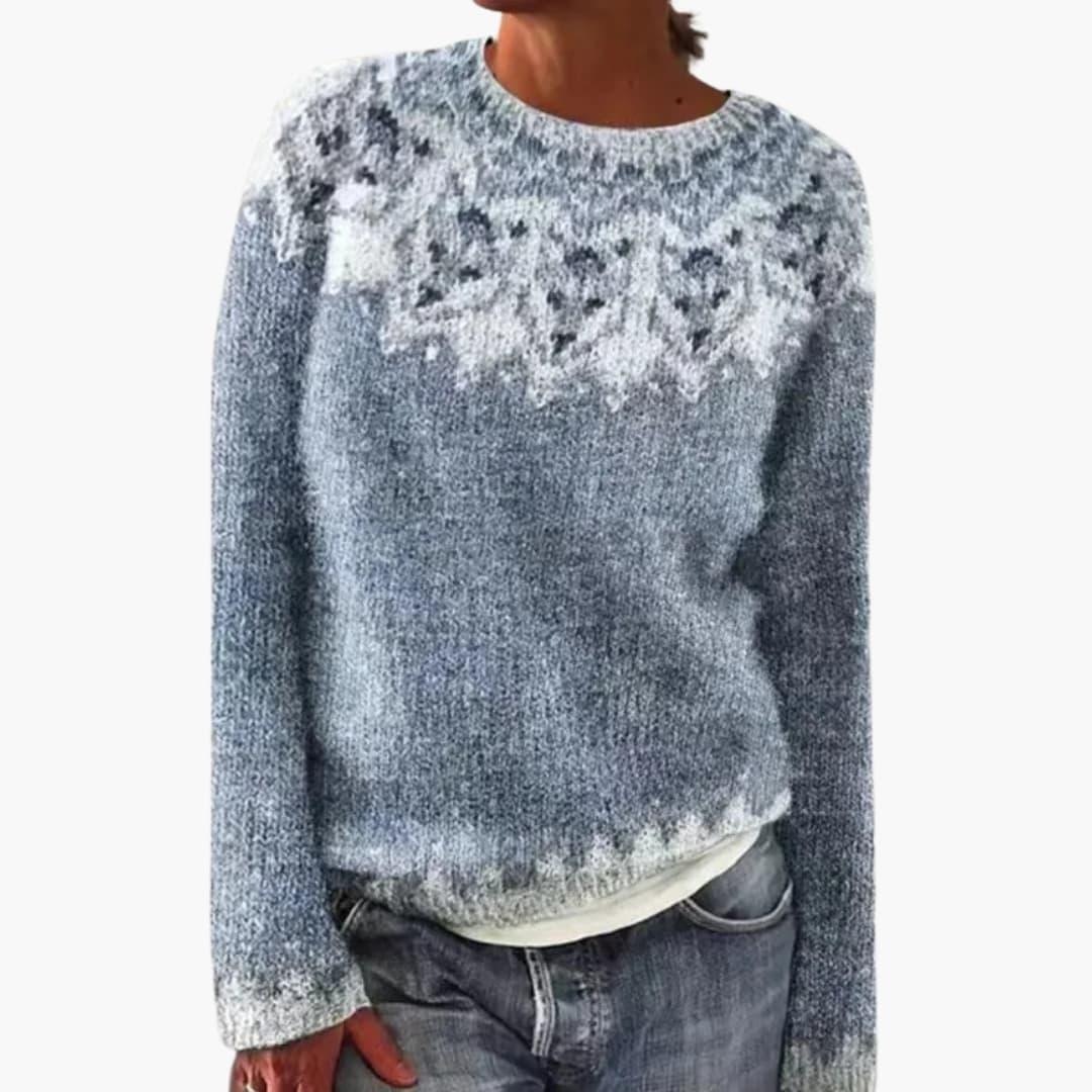 Textured round-neck knit everyday jumper for women | Marielle -6