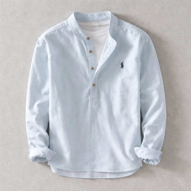 Relaxed everyday henley shirt for men | Osaka -2