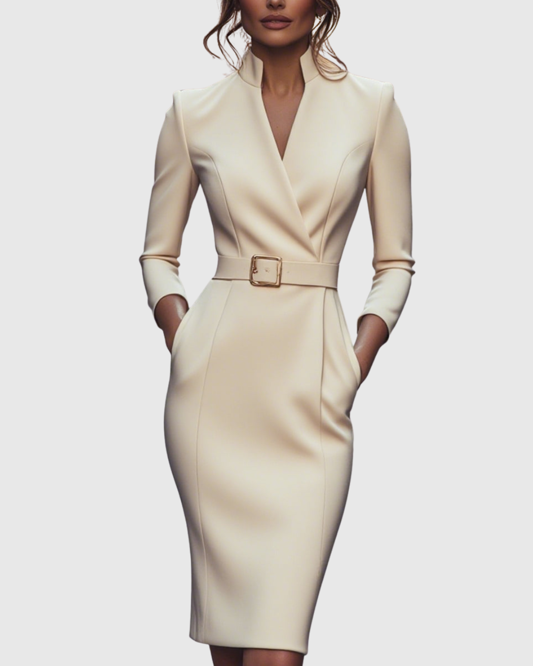 Elegant everyday midi dress for women | Claribel -8