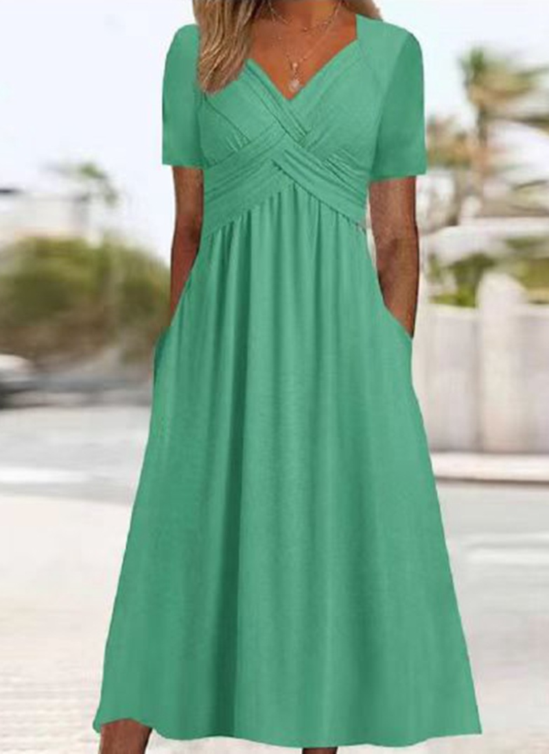 Stylish crossover everyday casual dress for women | Monica -7