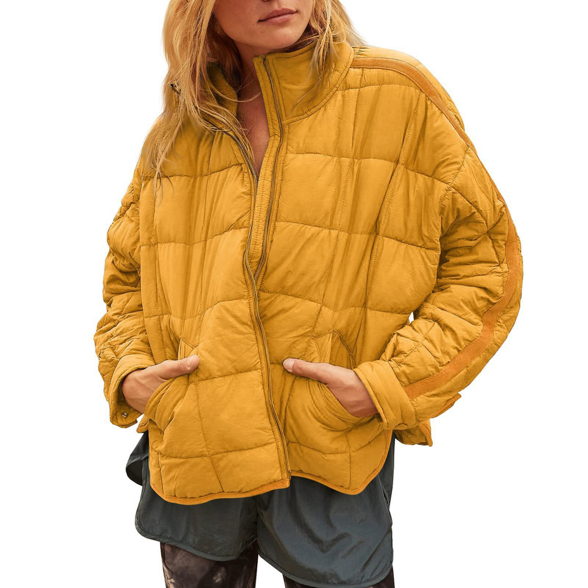Lightweight compact zip puffer jacket for women | April -5