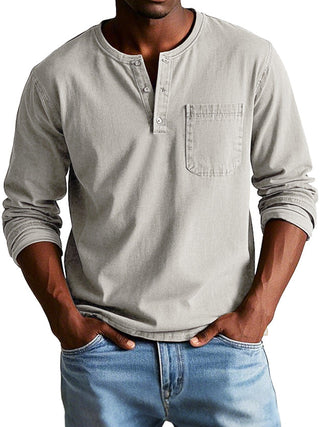 Classic vintage long-sleeve everyday shirt for men | Theodore -6