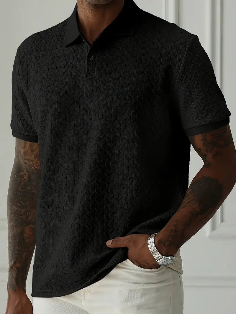 Textured casual everyday polo shirt for men | Ellison -7