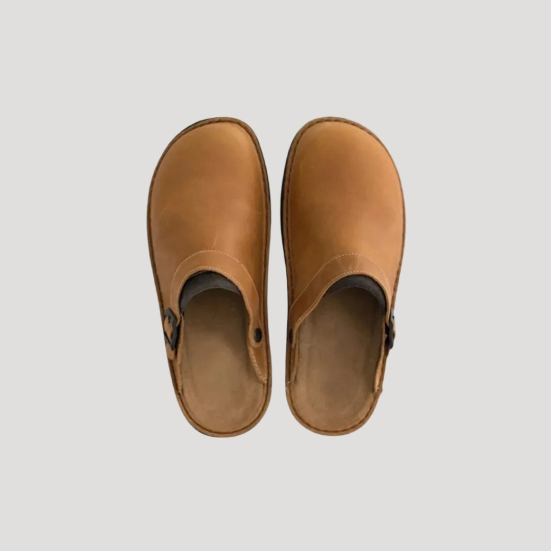 Comfortable leather slip-on clog shoes for men | Comfort -4